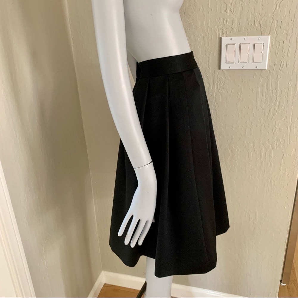 OLEG CASSINI Vintage Neiman Marcus Black Tie Black Satin Pleated Evening Skirt 6 - Picture 8 of 15